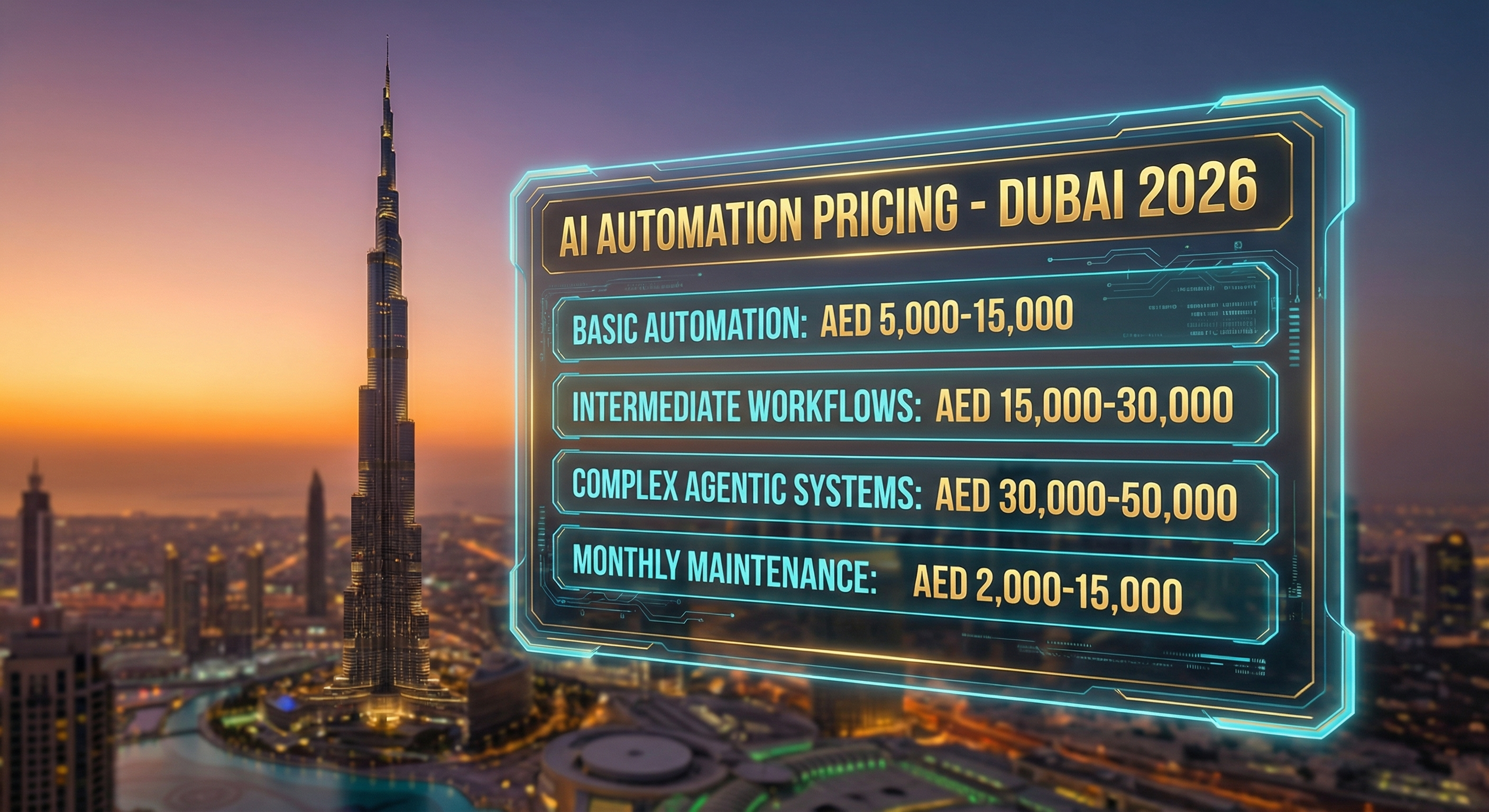 AI automation cost Dubai hero