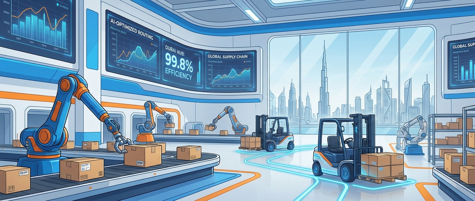 AI automation transforming UAE logistics and supply chain operations in Dubai warehouses and distribution centers