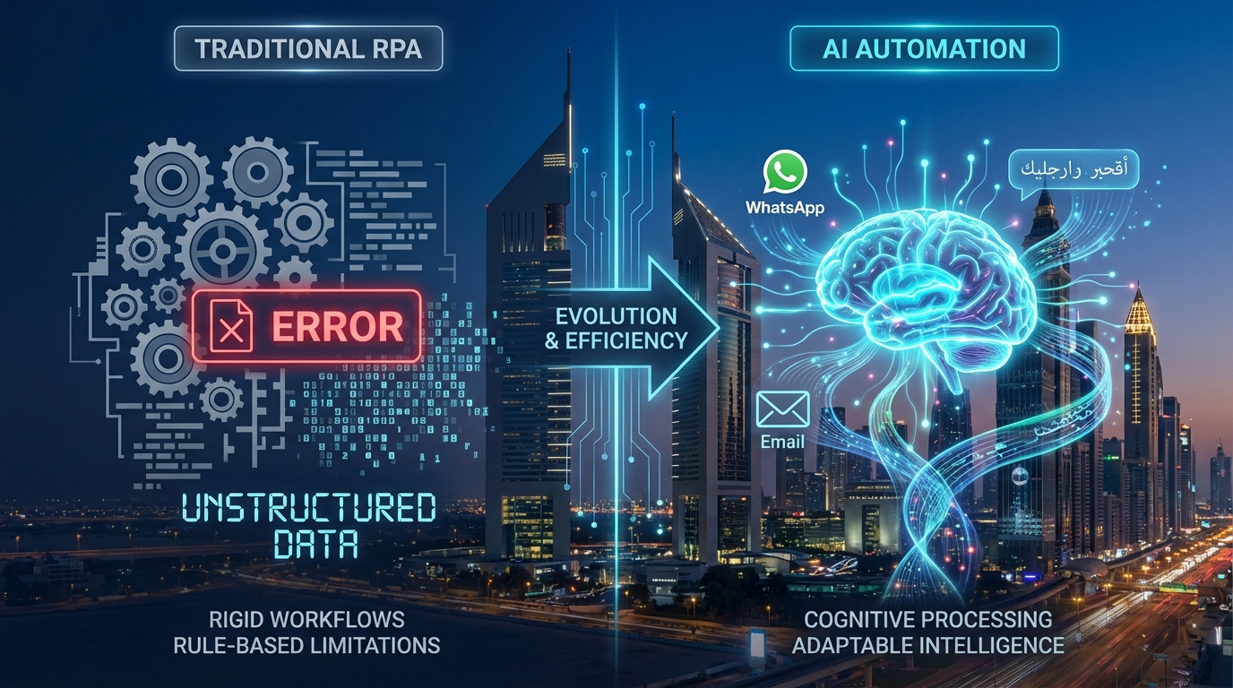 AI vs traditional automation hero
